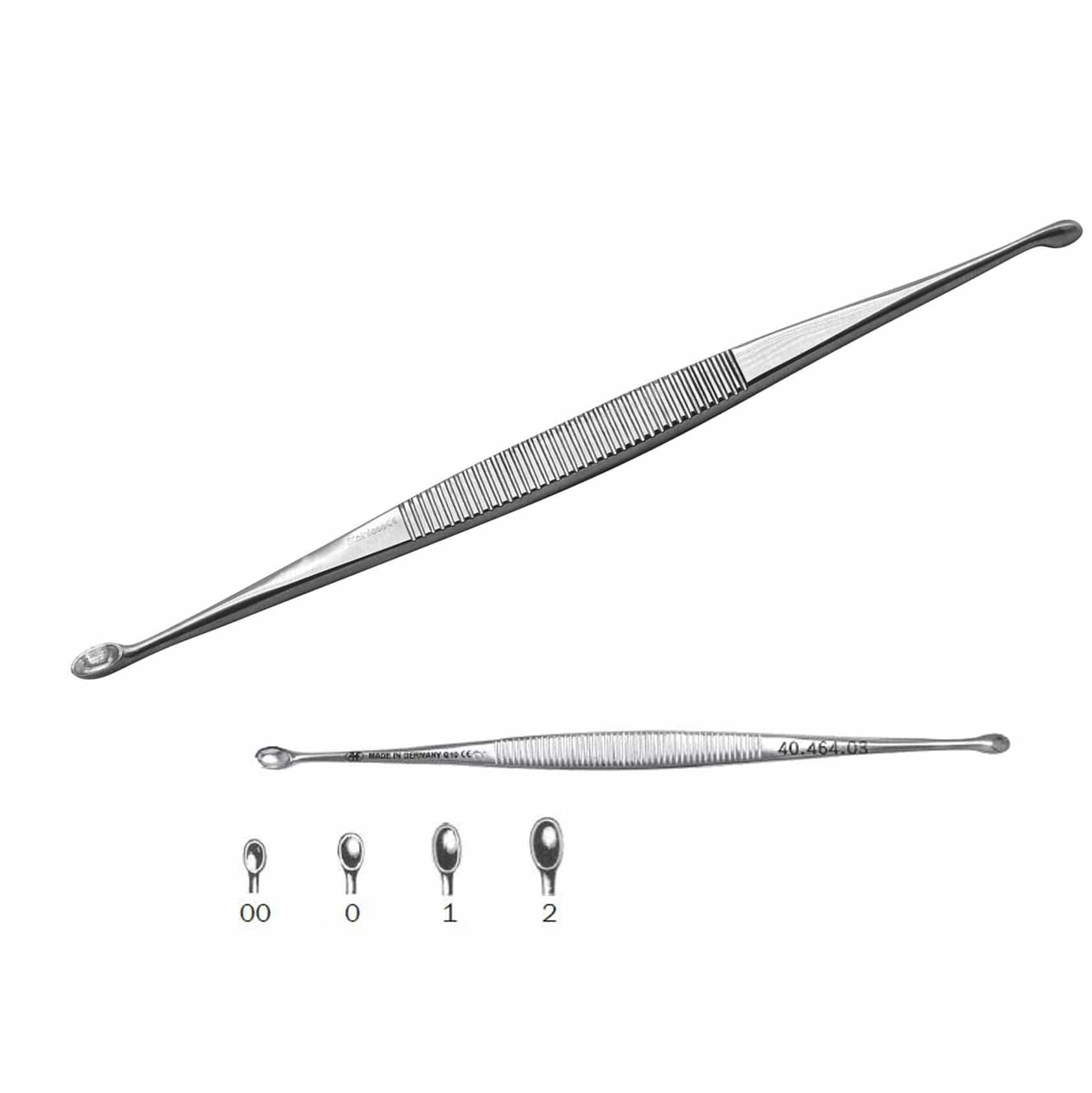 Armo Surgical Instruments 0+1 / Straight Armo Curette Williger