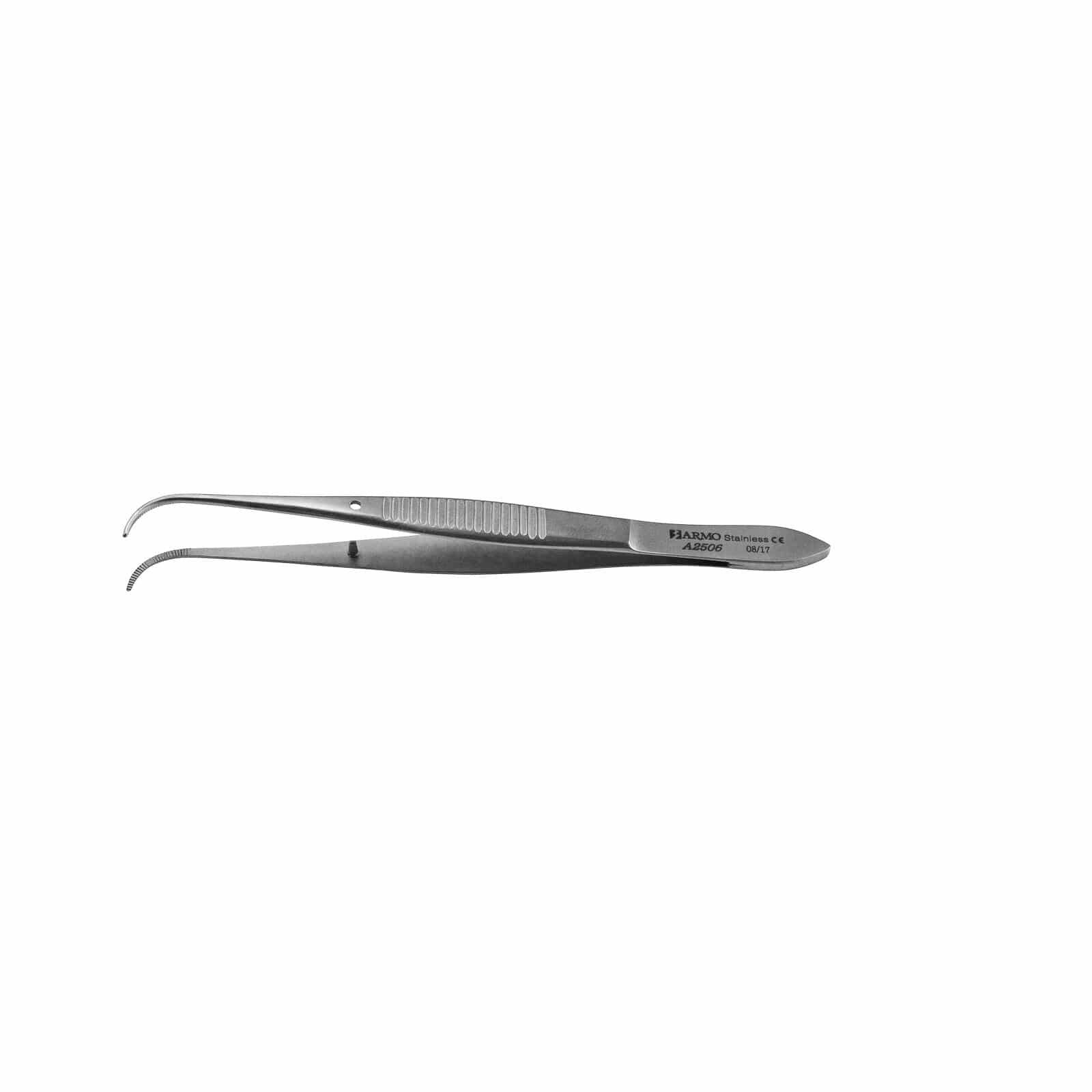 Armo Surgical Instruments 10cm / Full Curved / 1x2 Teeth Armo Graefe Iris Forceps