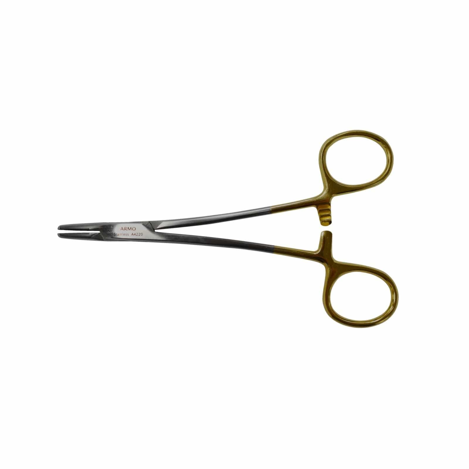 Armo Surgical Instruments 14cm / LEFT Handed / TC Armo Mayo Hegar Needle Holder