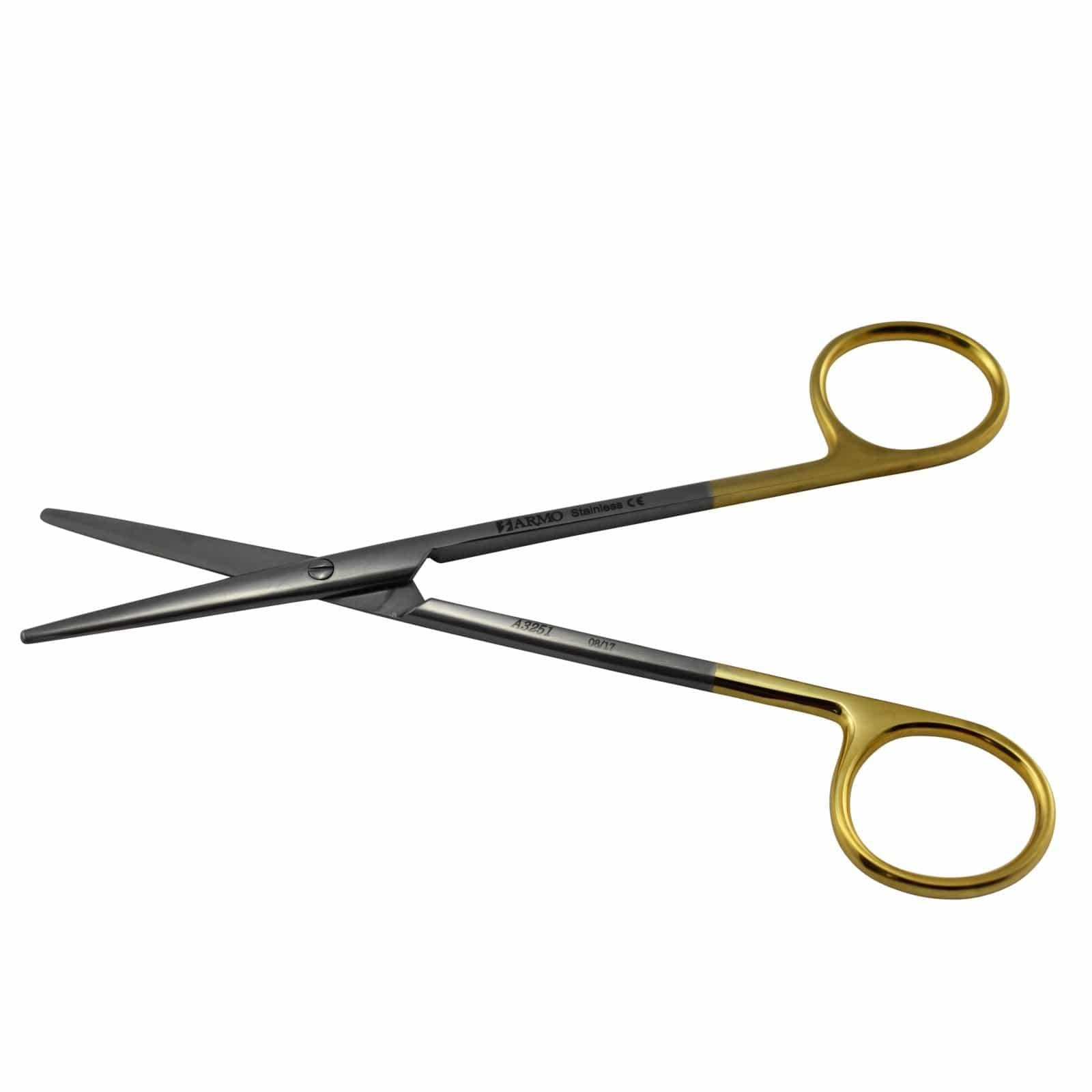 Armo Surgical Instruments 14cm / Straight + TC / Blunt/Blunt Armo Metzenbaum Scissors