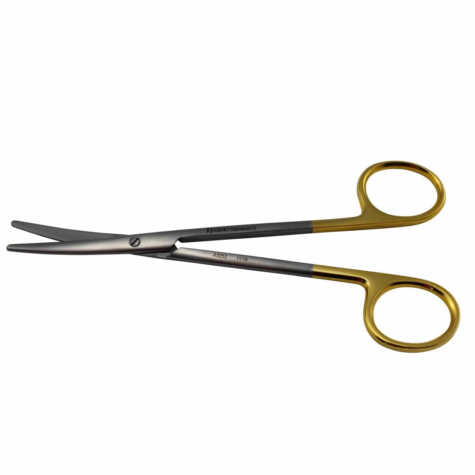 Armo Surgical Instruments 14cm / Curved + TC / Blunt/Blunt Armo Metzenbaum Scissors