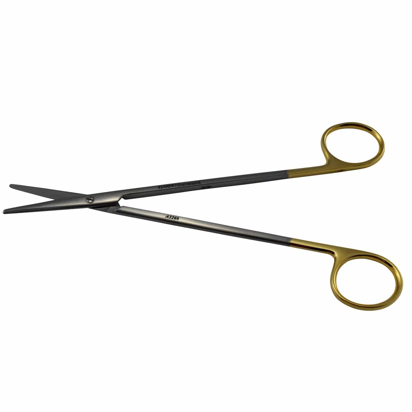 Armo Surgical Instruments 18cm / Straight + TC / Blunt/Blunt Armo Metzenbaum Scissors