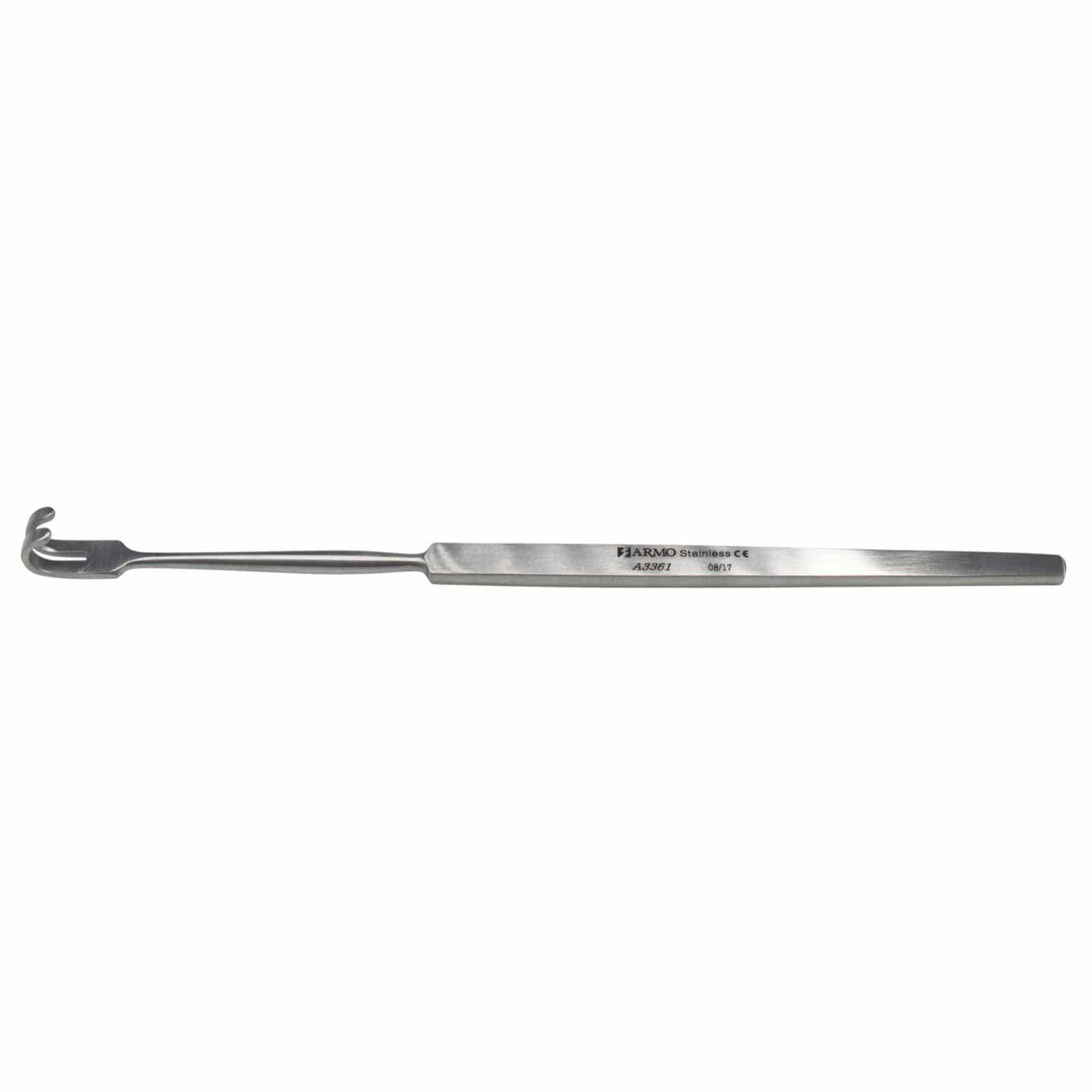 Armo Surgical Instruments 16cm / Straight 2 Prong / Blunt Armo Retractor Delicate