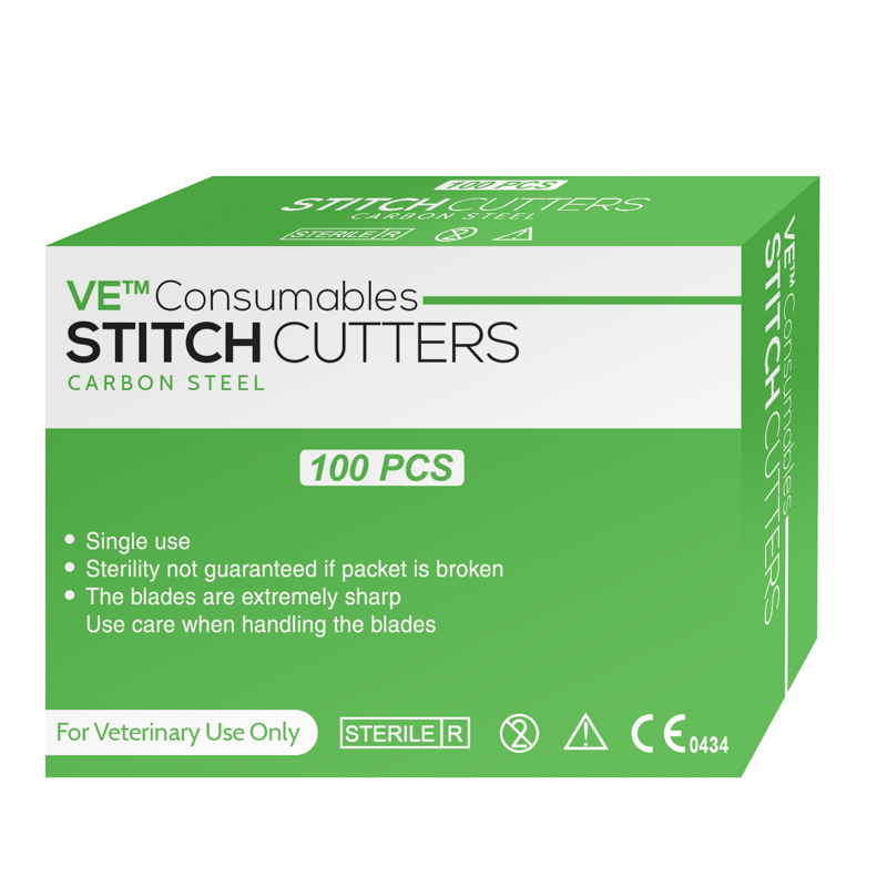 Stitch Cutter 65mm Sterile Surgical Carbon Steel (Box of 100)