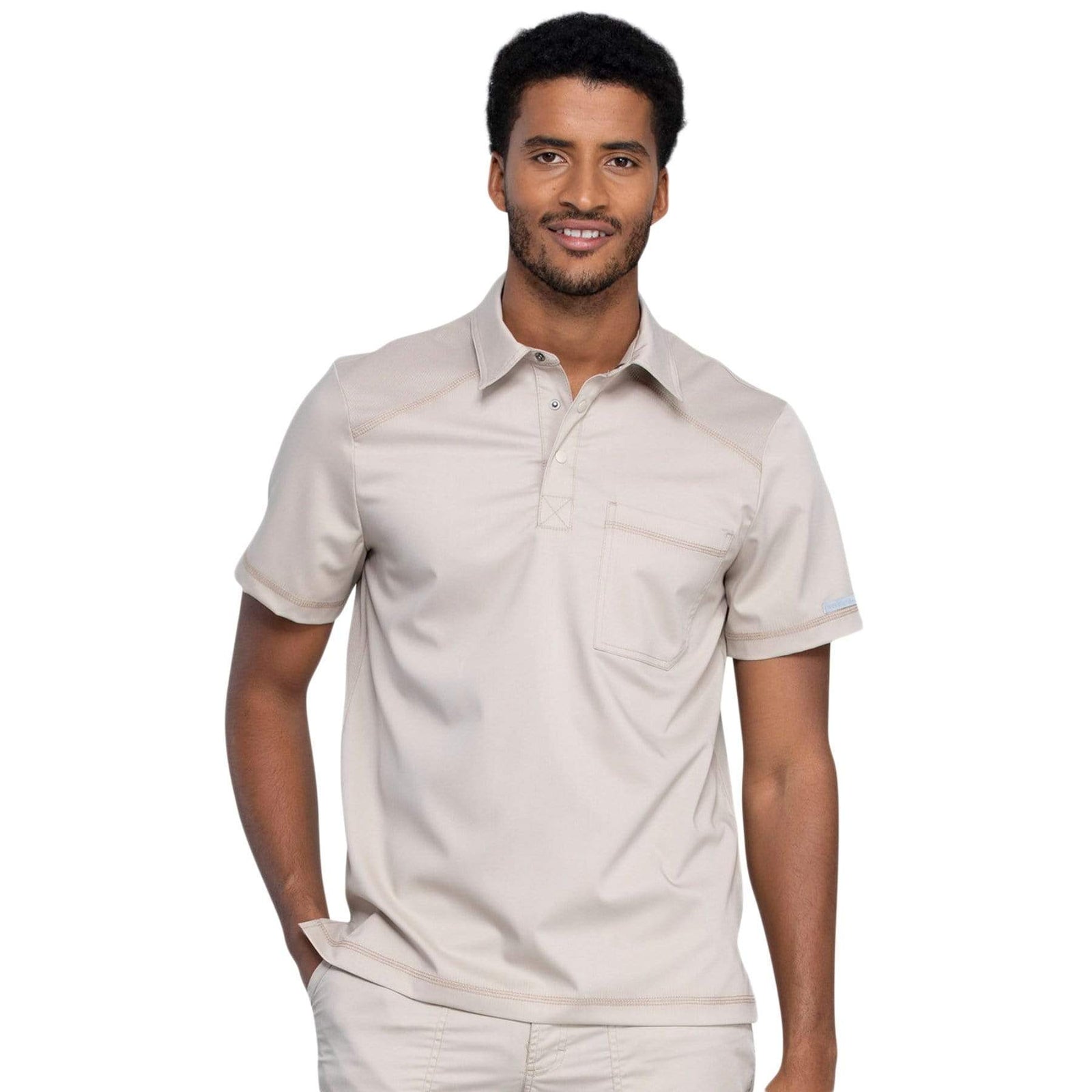 Cherokee Revolution WW615 Scrubs Top Men Khaki
