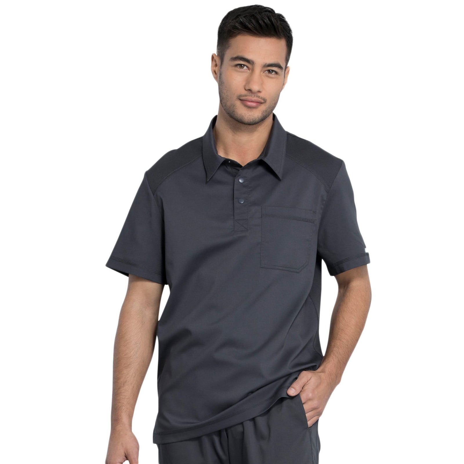 Cherokee Revolution WW615 Scrubs Top Men Pewter