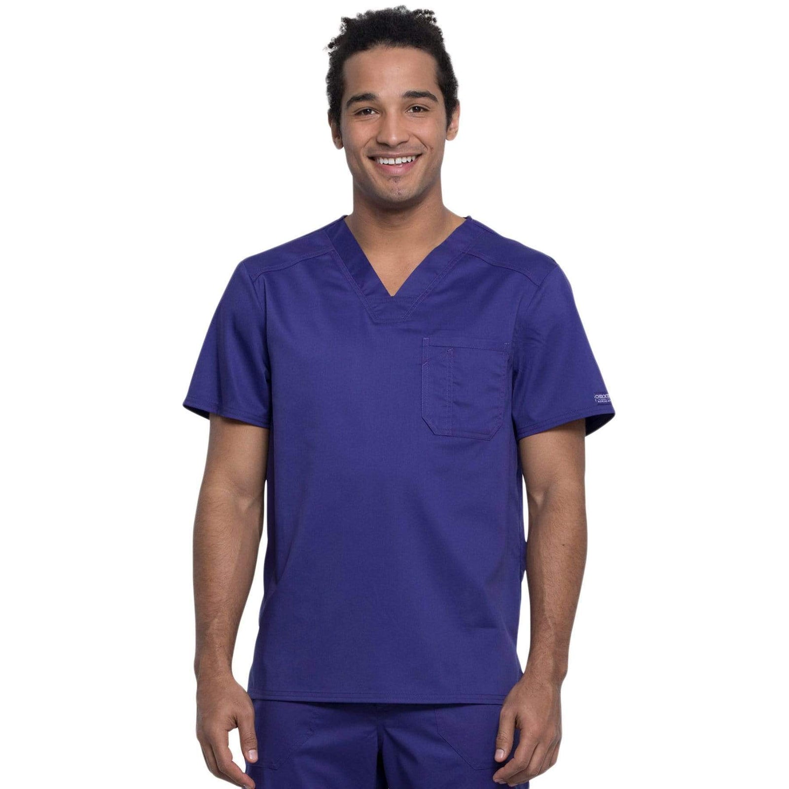 Cherokee Revolution WW690 Scrubs Top Men Grape