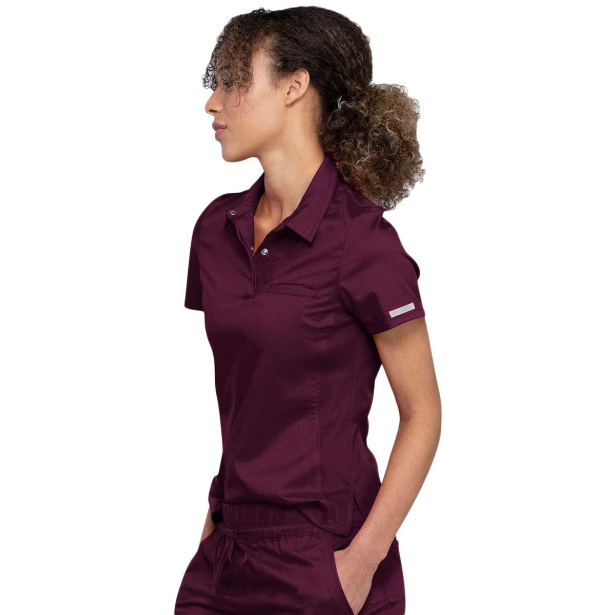 Cherokee Revolution WW698 Scrubs Top Women Wine