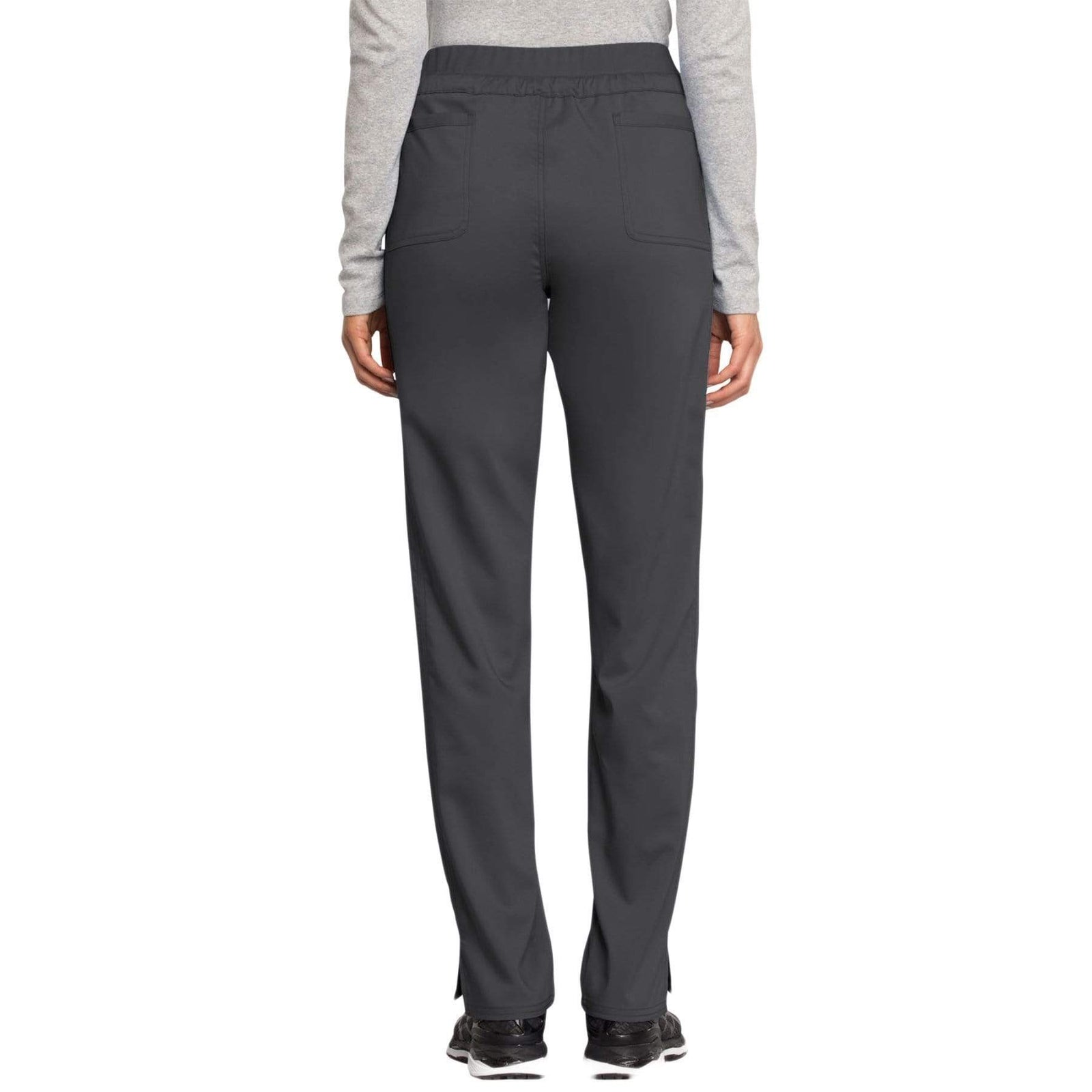Cherokee Workwear Revolution WW105 Scrubs Pants Women's Mid Rise Tapered Leg Drawstring Pewter
