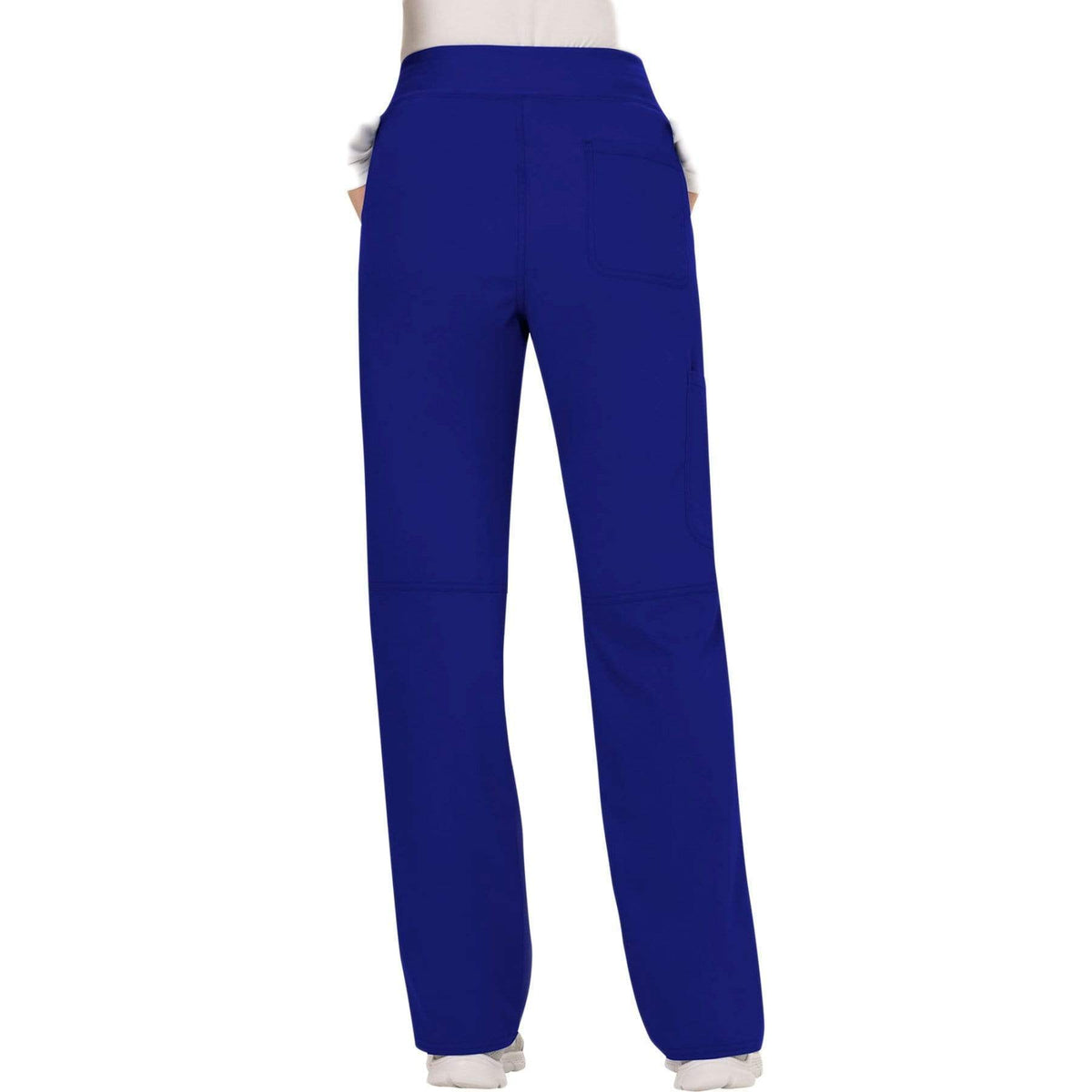 Cherokee Workwear Revolution WW110 Scrubs Pants Women's Mid Rise Straight Leg Pull-on Galaxy Blue