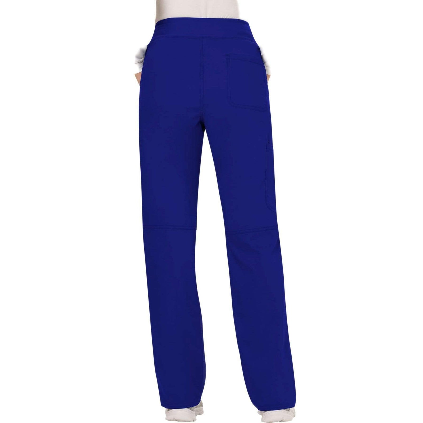 Cherokee Workwear Revolution WW110 Scrubs Pants Women's Mid Rise Straight Leg Pull-on Galaxy Blue