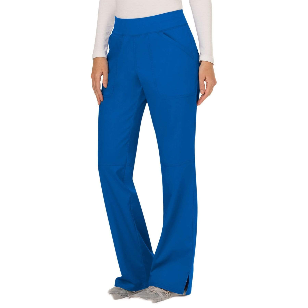 Cherokee Workwear Revolution WW110 Scrubs Pants Women's Mid Rise Straight Leg Pull-on Royal