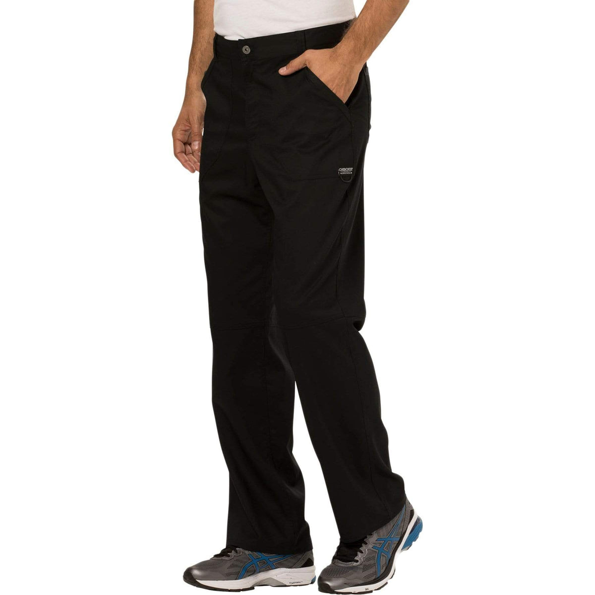 Cherokee Workwear Revolution WW140 Scrubs Pants Men's Fly Front Black
