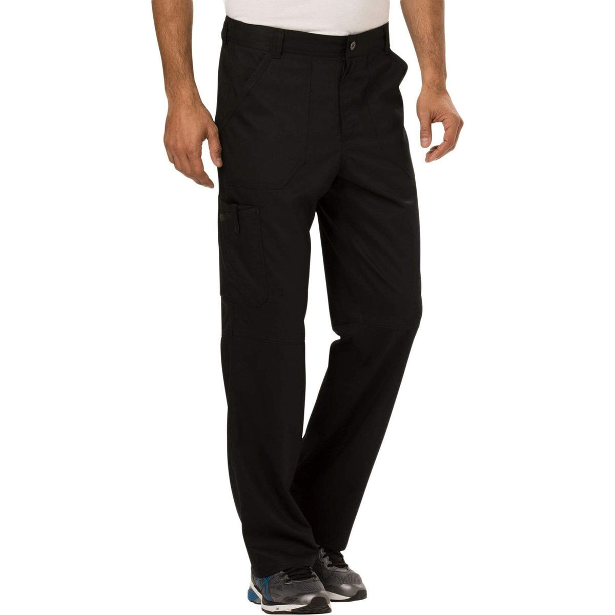 Cherokee Workwear Revolution WW140 Scrubs Pants Men's Fly Front Black