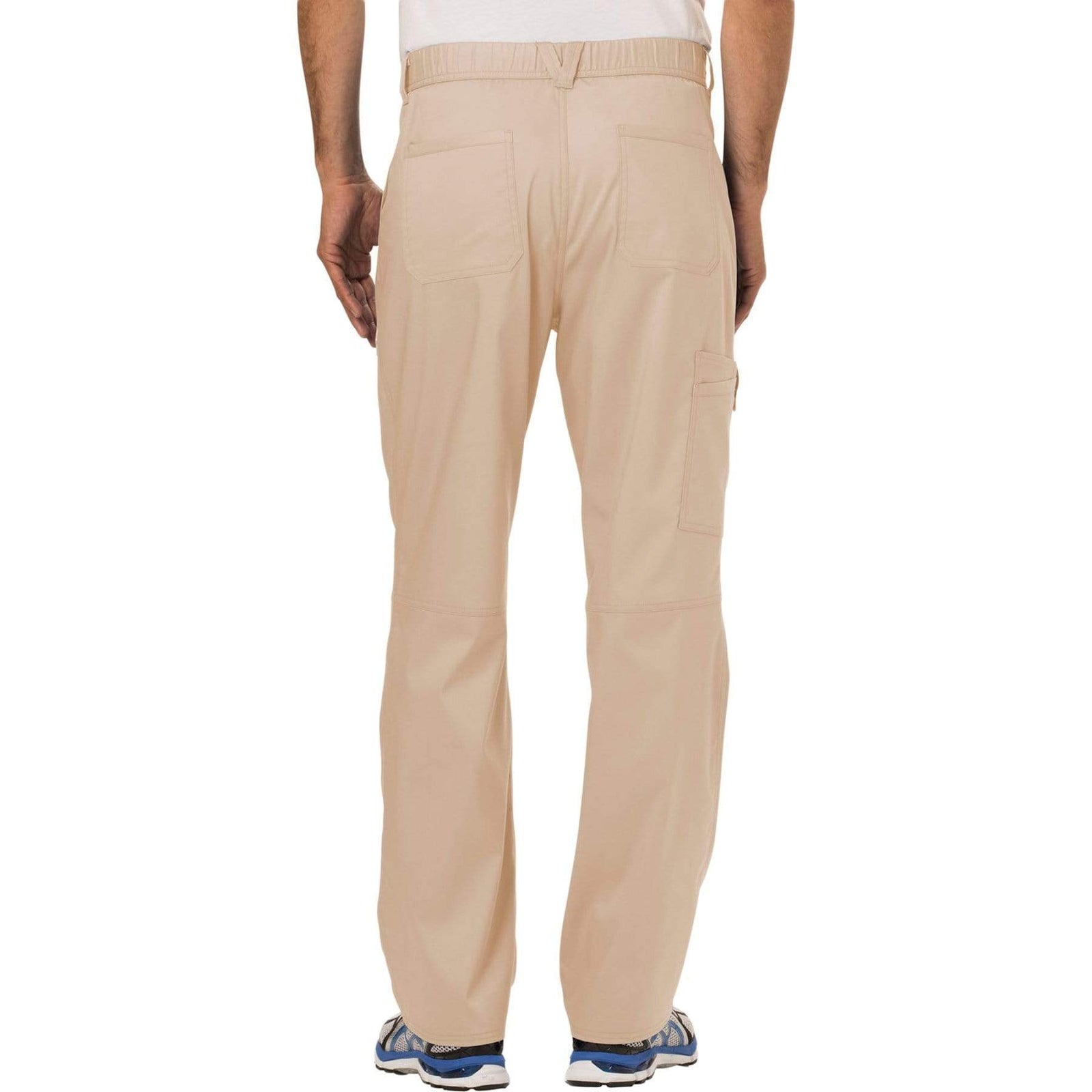 Cherokee Workwear Revolution WW140 Scrubs Pants Men's Fly Front Khaki