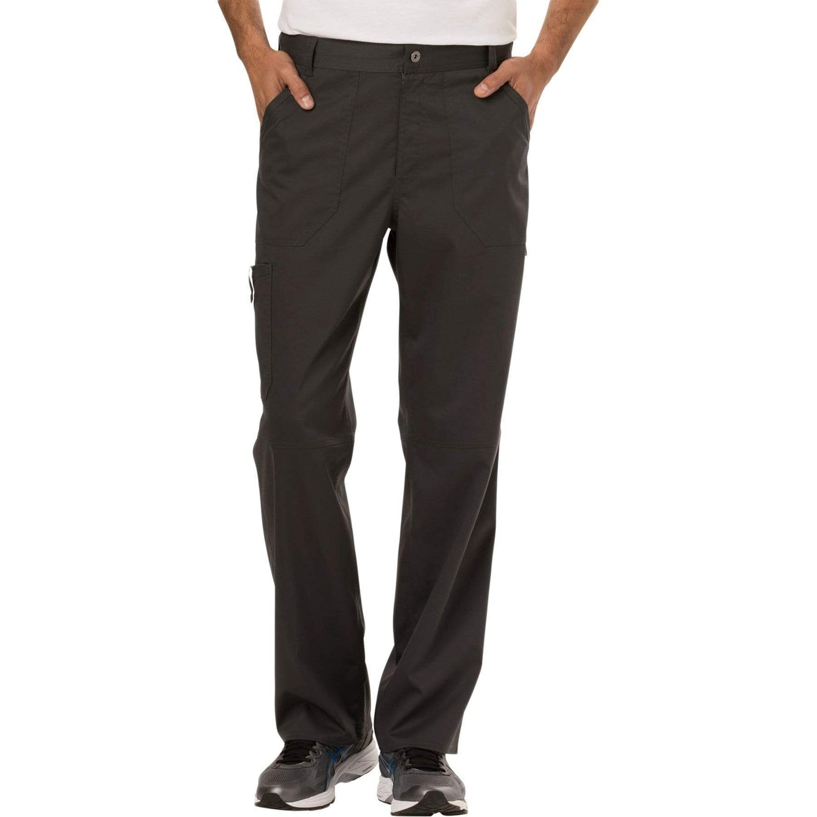 Cherokee Workwear Revolution WW140 Scrubs Pants Men's Fly Front Pewter