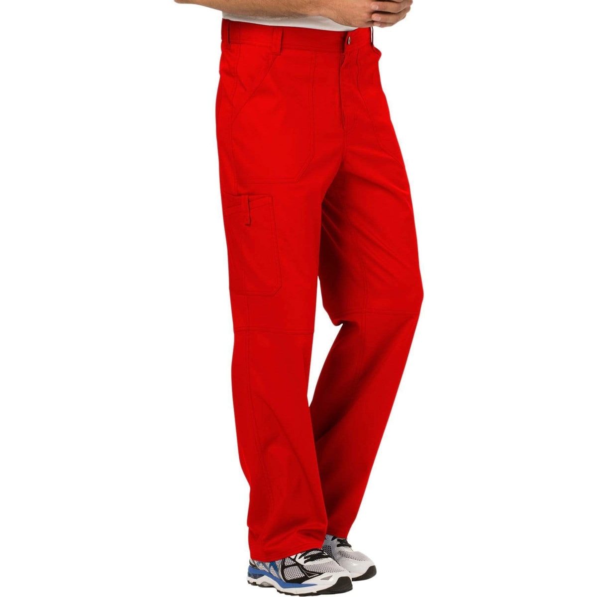 Cherokee Workwear Revolution WW140 Scrubs Pants Men's Fly Front Red