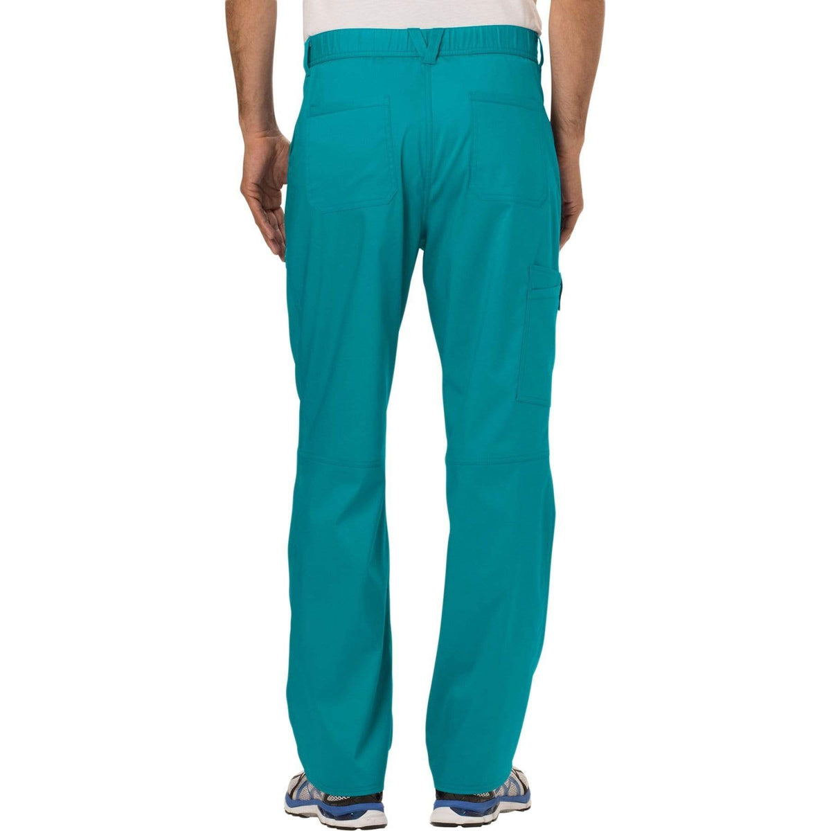Cherokee Workwear Revolution WW140 Scrubs Pants Men's Fly Front Teal Blue