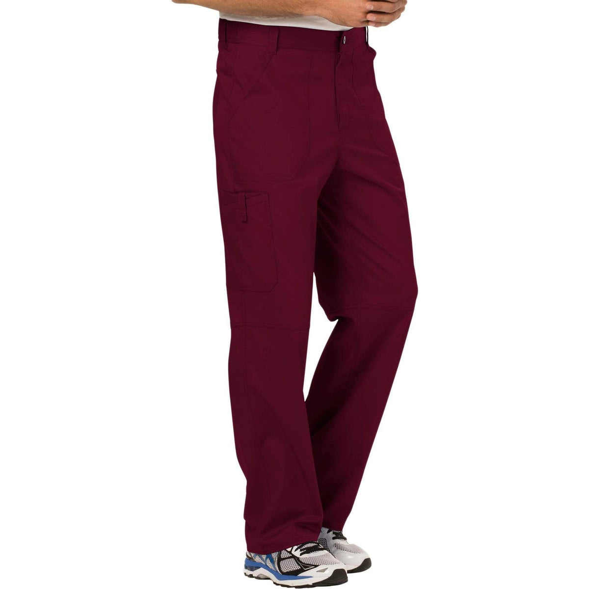 Cherokee Workwear Revolution WW140 Scrubs Pants Men's Fly Front Wine