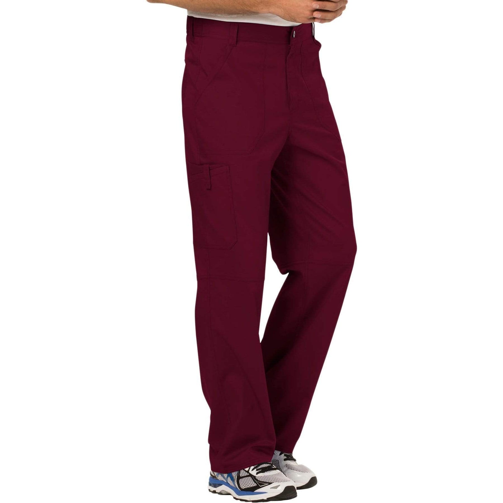 Cherokee Workwear Revolution WW140 Scrubs Pants Men's Fly Front Wine