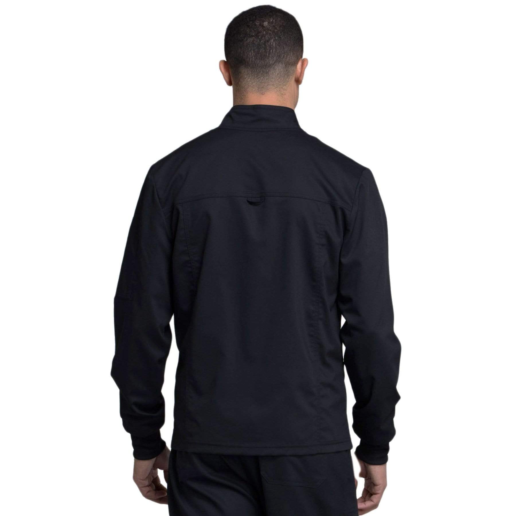 Cherokee Workwear Revolution WW320 Scrubs Jacket Men's Zip Front Black
