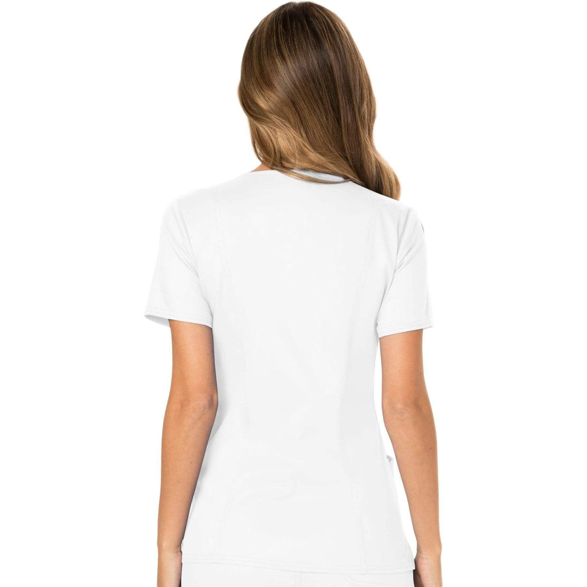 Cherokee Workwear Revolution WW610 Scrubs Top Women's Mock Wrap White