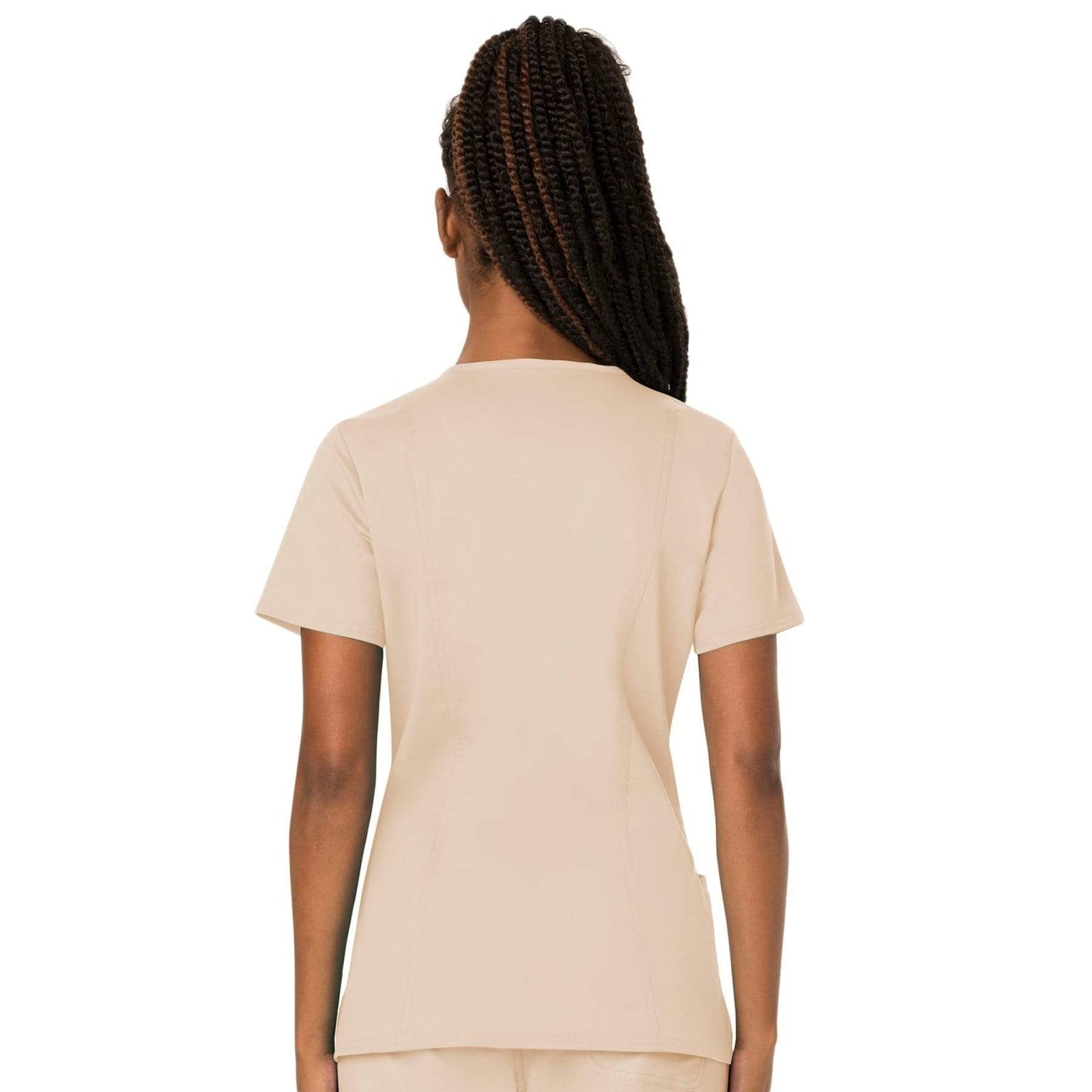 Cherokee Workwear Revolution WW620 Scrubs Top Women's V-Neck Khaki