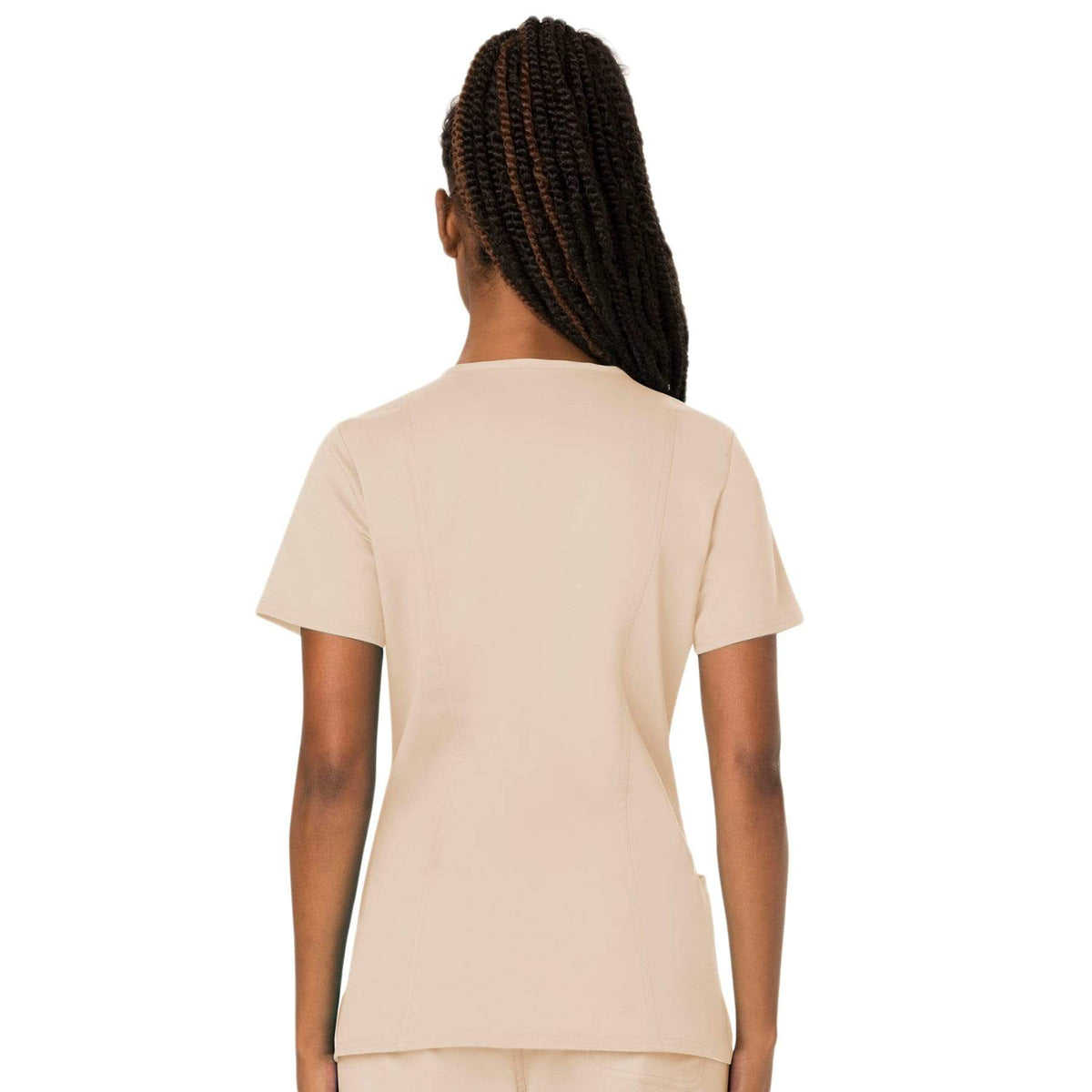 Cherokee Workwear Revolution WW620 Scrubs Top Women's V-Neck Khaki