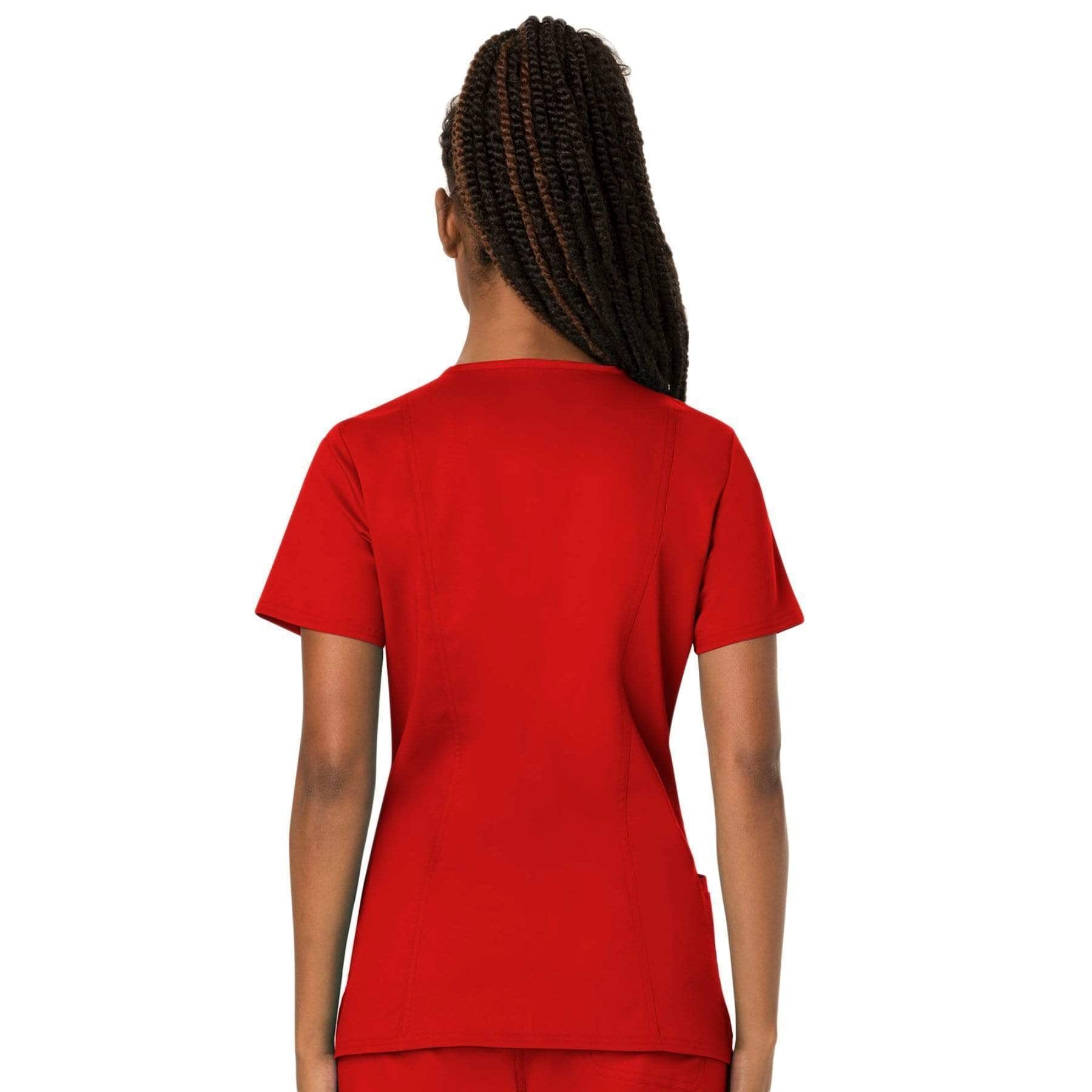 Cherokee Workwear Revolution WW620 Scrubs Top Women's V-Neck Red
