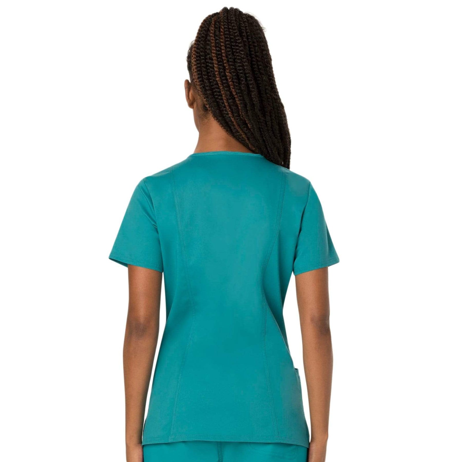 Cherokee Workwear Revolution WW620 Scrubs Top Women's V-Neck Teal Blue