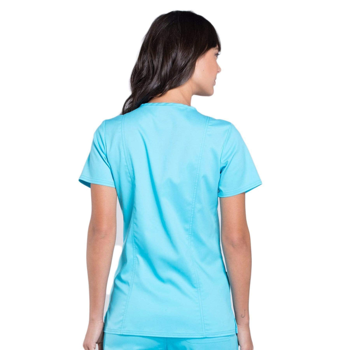 Cherokee Workwear Revolution WW620 Scrubs Top Women's V-Neck Turquoise