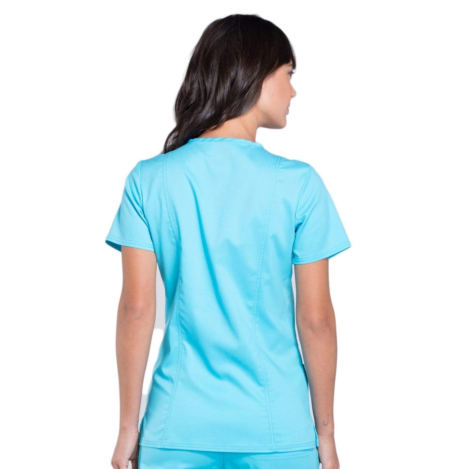 Cherokee Workwear Revolution WW620 Scrubs Top Women's V-Neck Turquoise