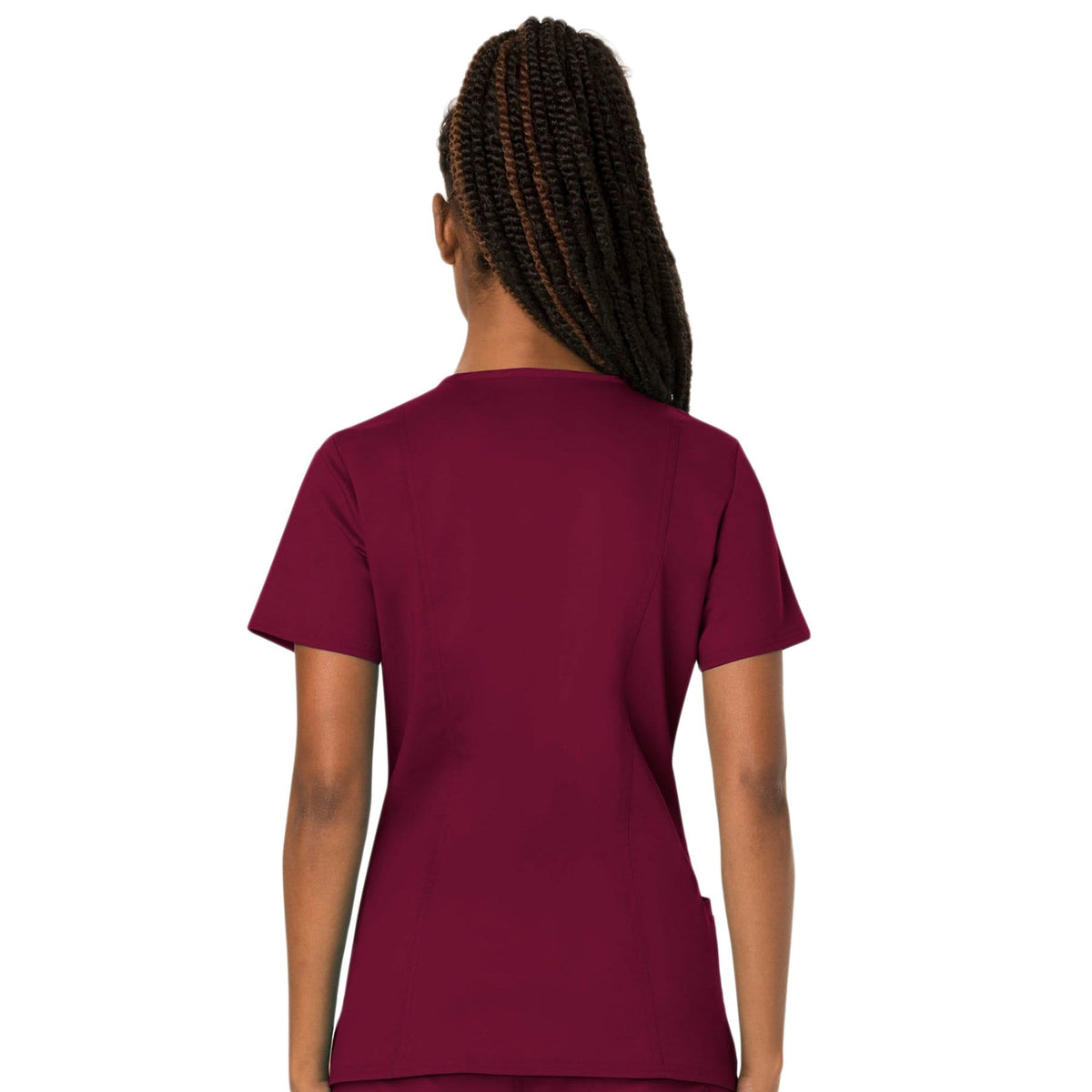 Cherokee Workwear Revolution WW620 Scrubs Top Women's V-Neck Wine