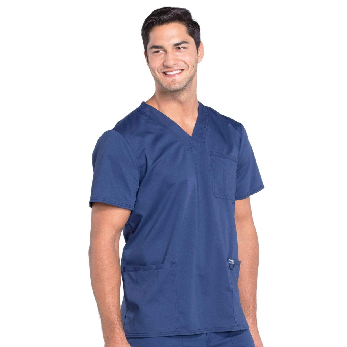 Cherokee Workwear Revolution WW670 Scrubs Top Men's V-Neck Navy