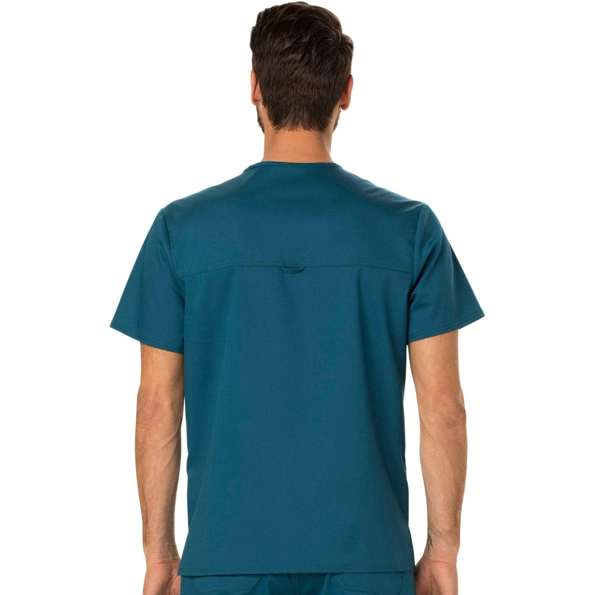 Cherokee Workwear Revolution WW690 Scrubs Top Men's V-Neck Caribbean Blue