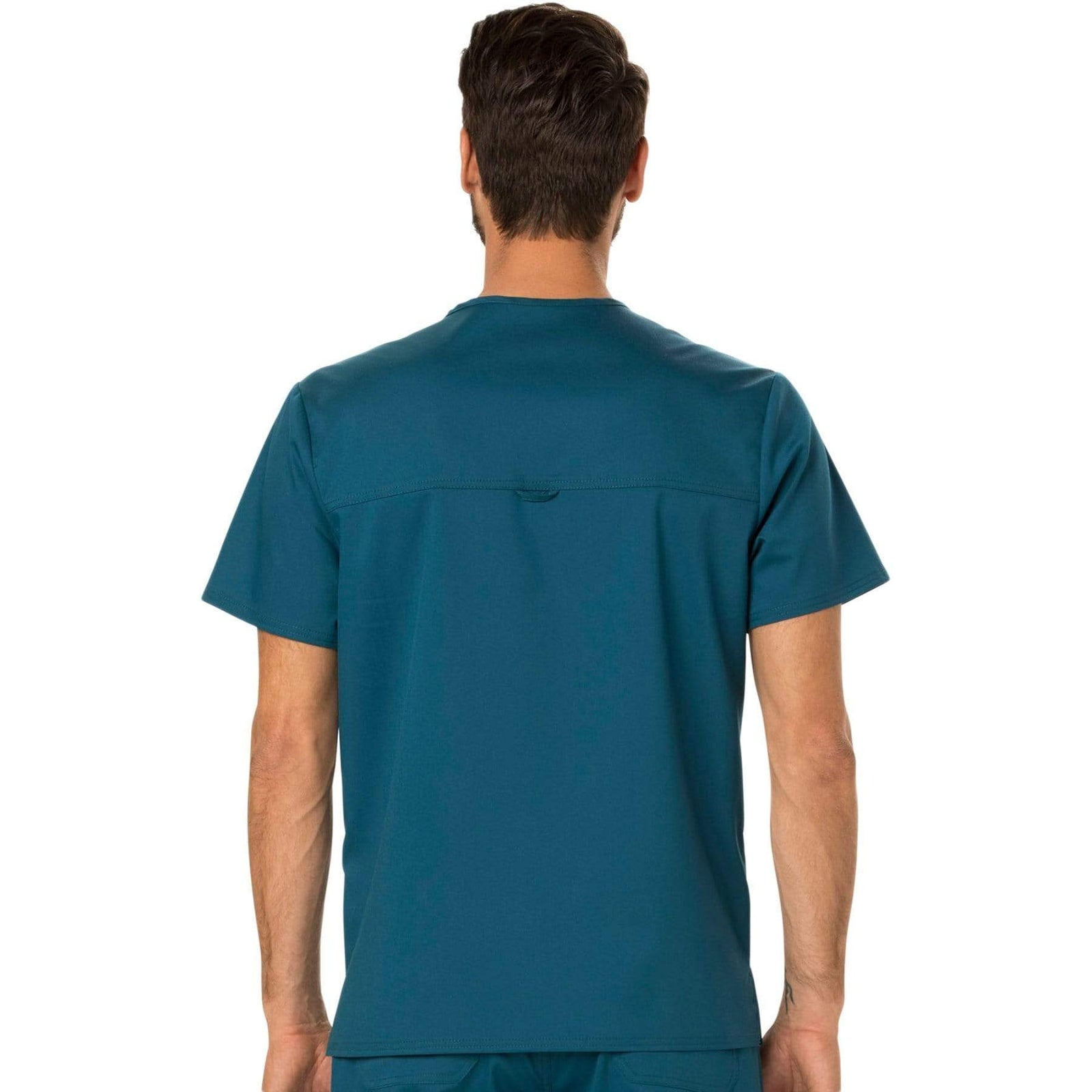 Cherokee Workwear Revolution WW690 Scrubs Top Men's V-Neck Caribbean Blue