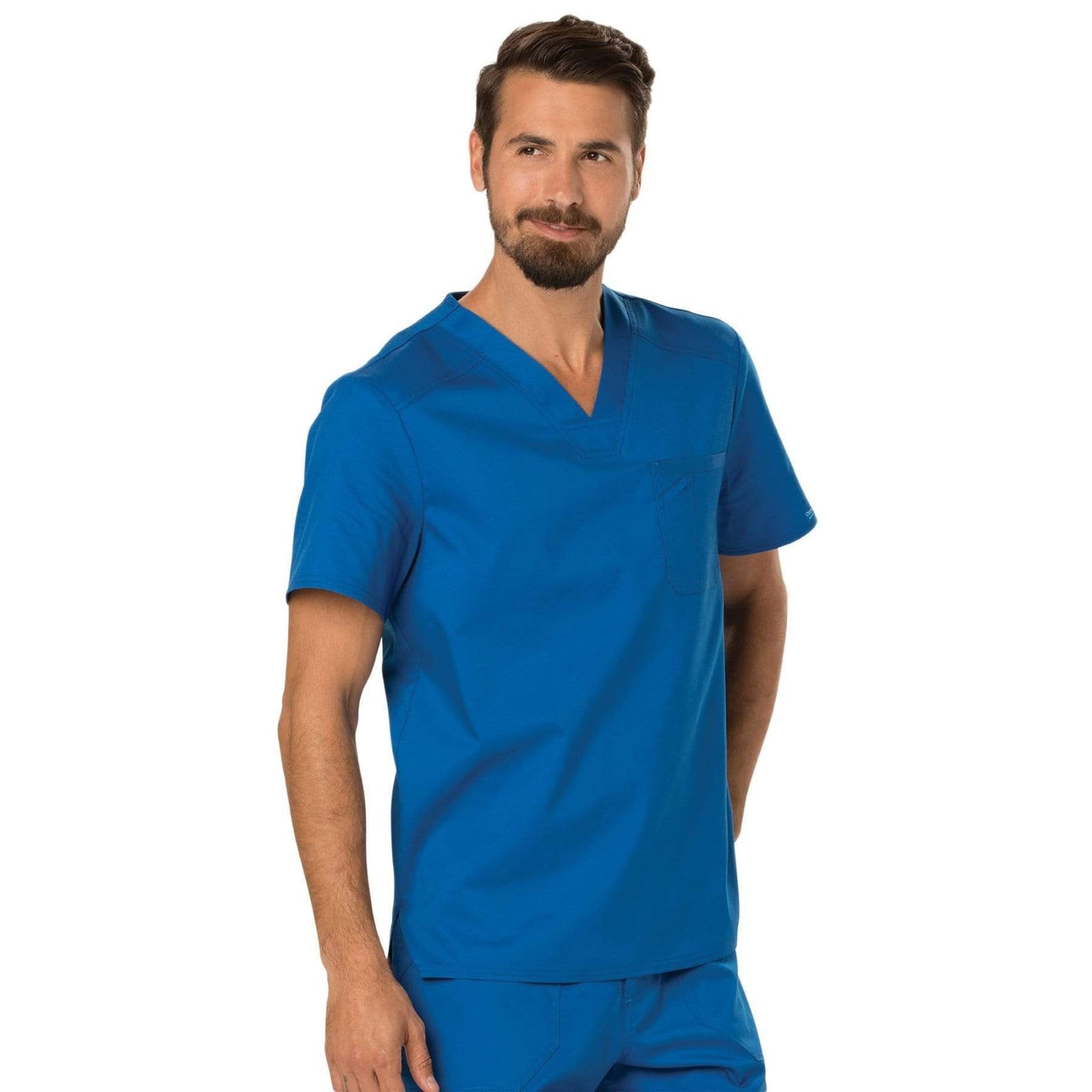 Cherokee Workwear Revolution WW690 Scrubs Top Men's V-Neck Royal