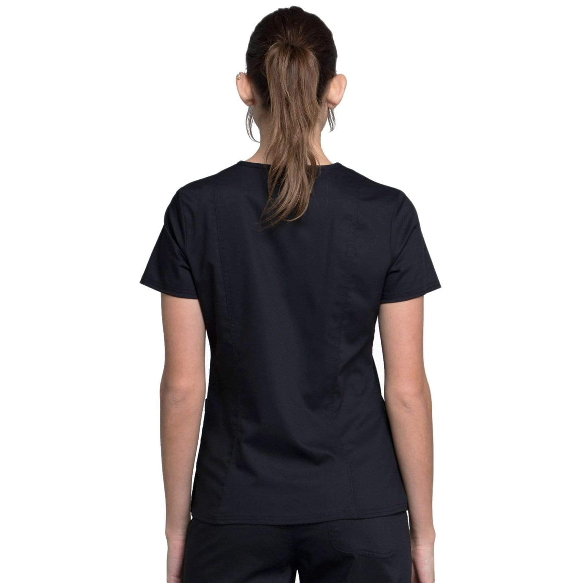 Cherokee Workwear Revolution WW710 Scrubs Top Women's V-Neck Black