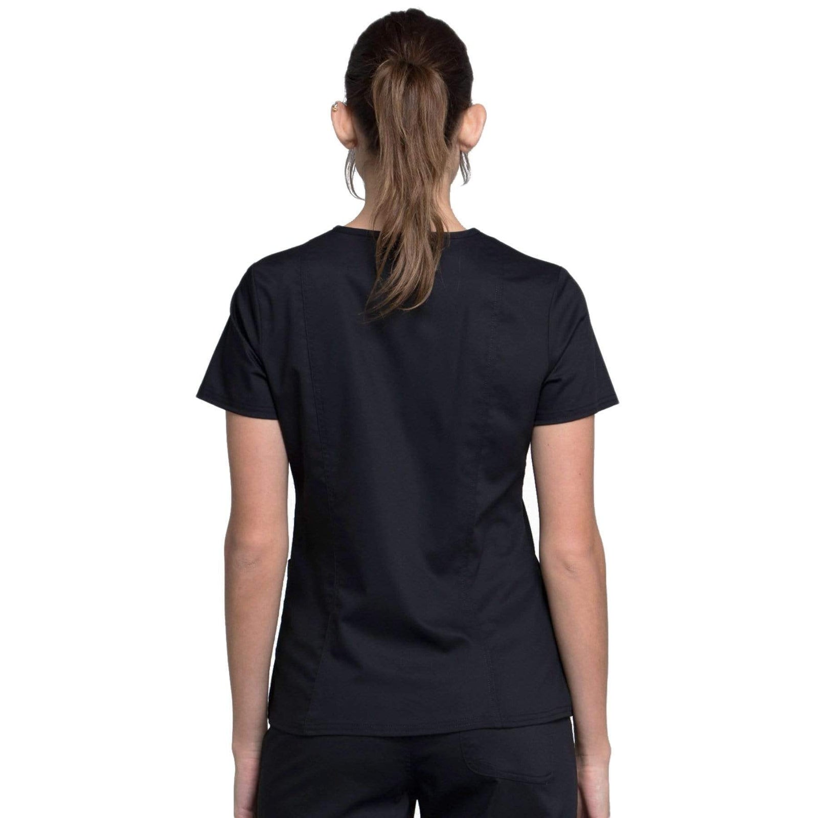 Cherokee Workwear Revolution WW710 Scrubs Top Women's V-Neck Black