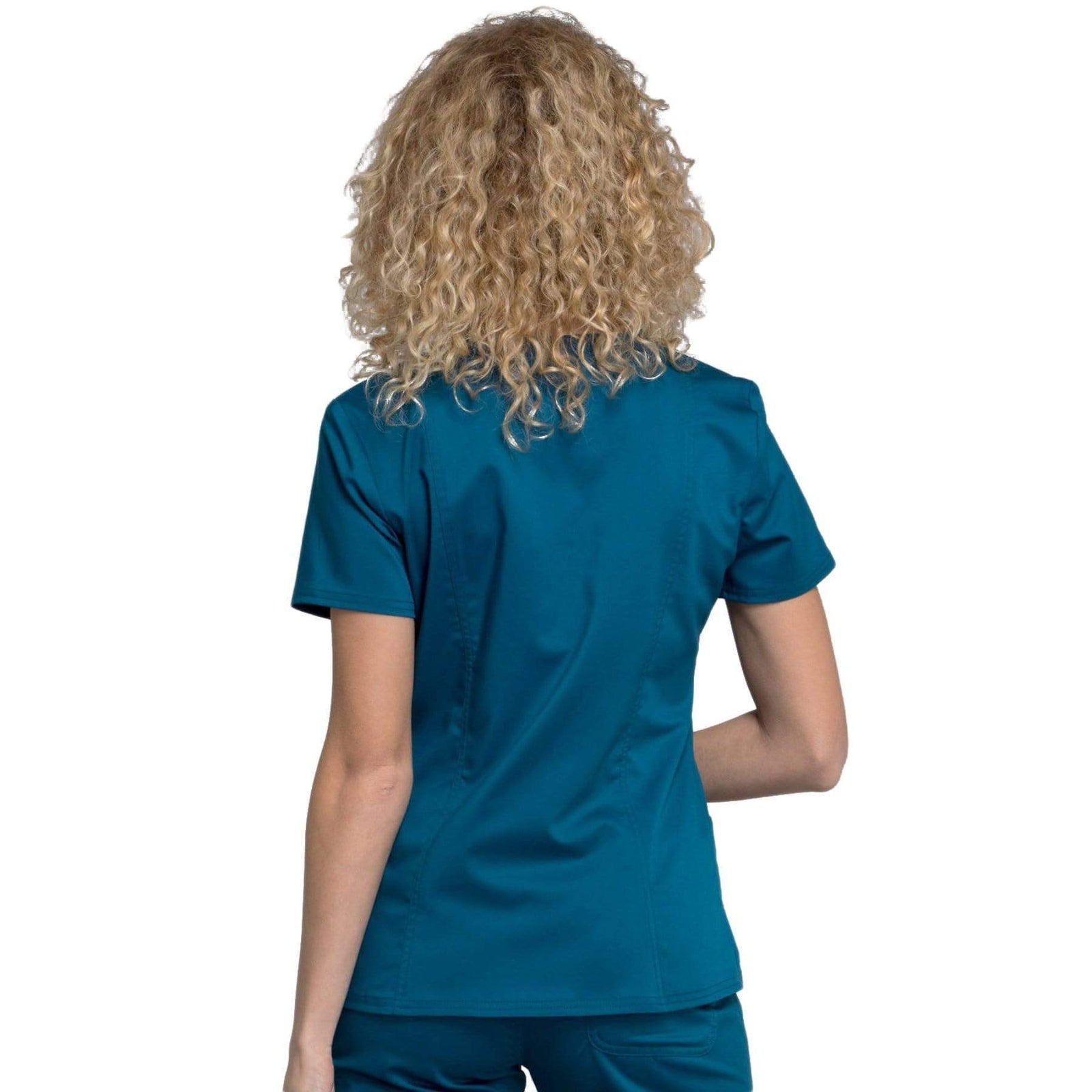 Cherokee Workwear Revolution WW710 Scrubs Top Women's V-Neck Caribbean Blue