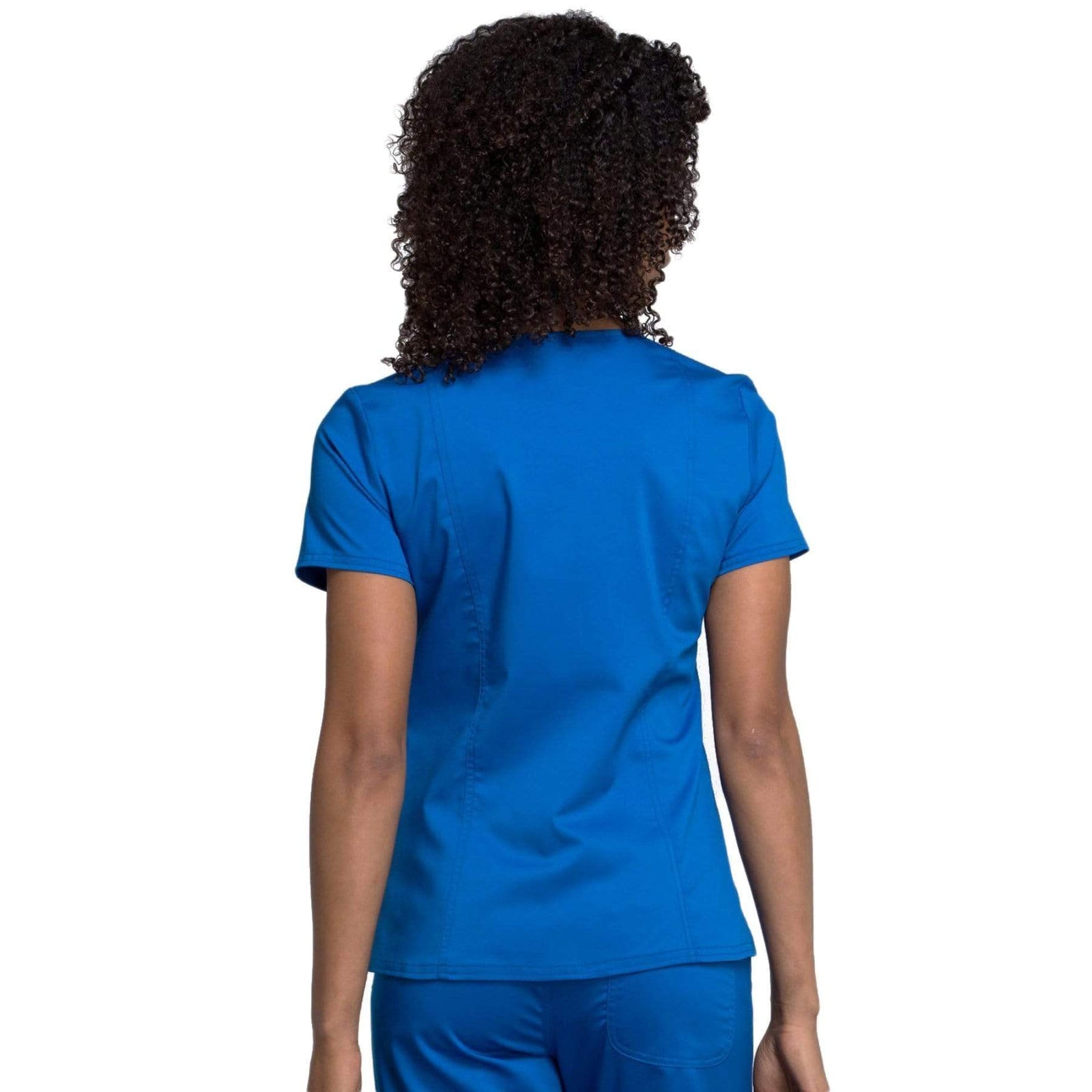 Cherokee Workwear Revolution WW710 Scrubs Top Women's V-Neck Royal