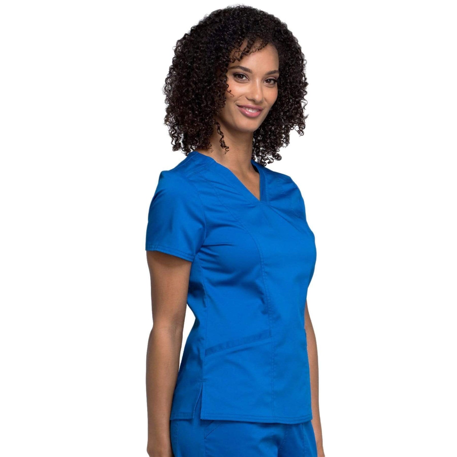 Cherokee Workwear Revolution WW710 Scrubs Top Women's V-Neck Royal