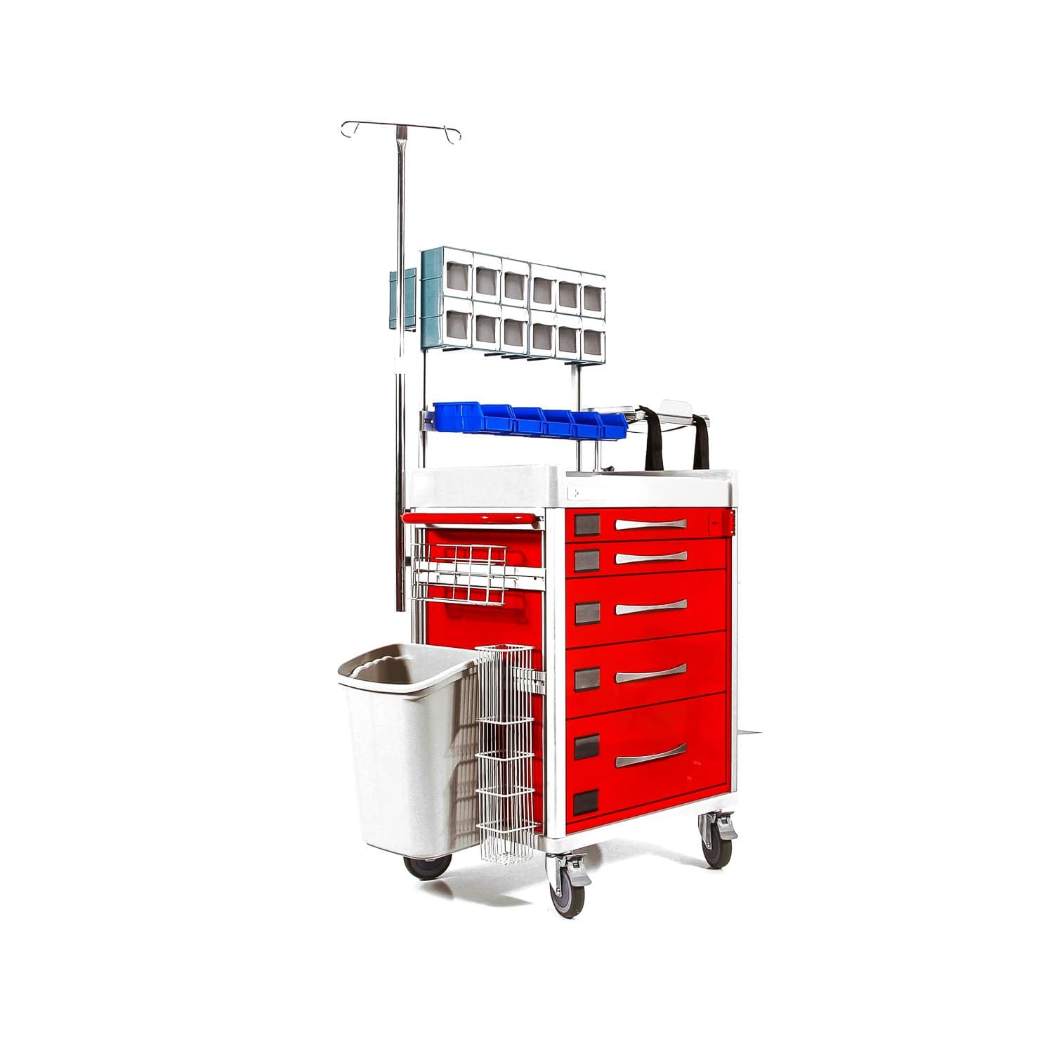 Clinicart 34inch Emergency Cart Red
