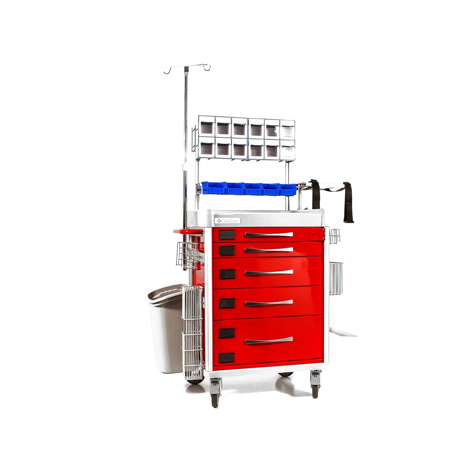 Clinicart 34inch Emergency Cart Red