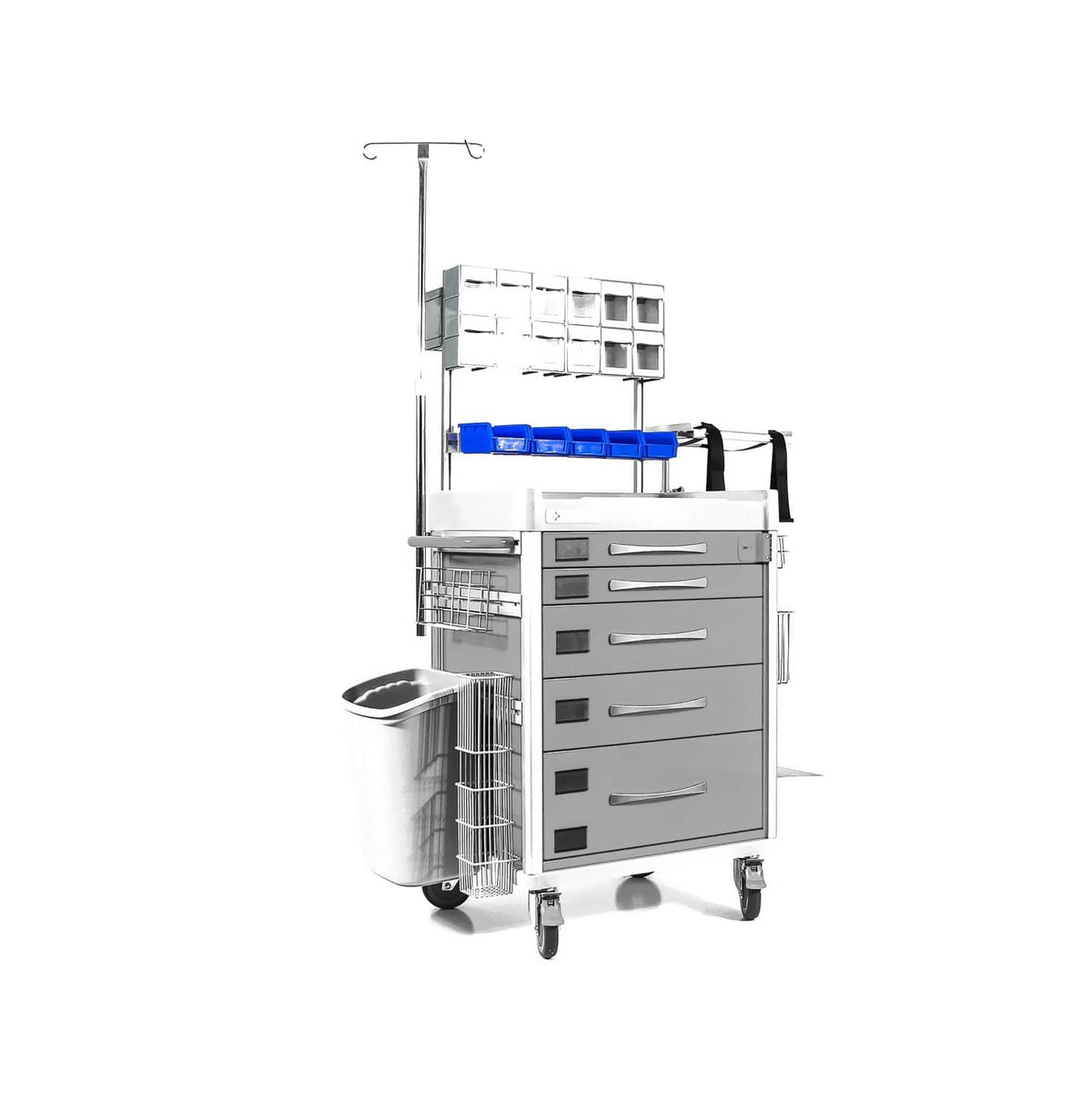 Clinicart 34inch Emergency Cart Silver