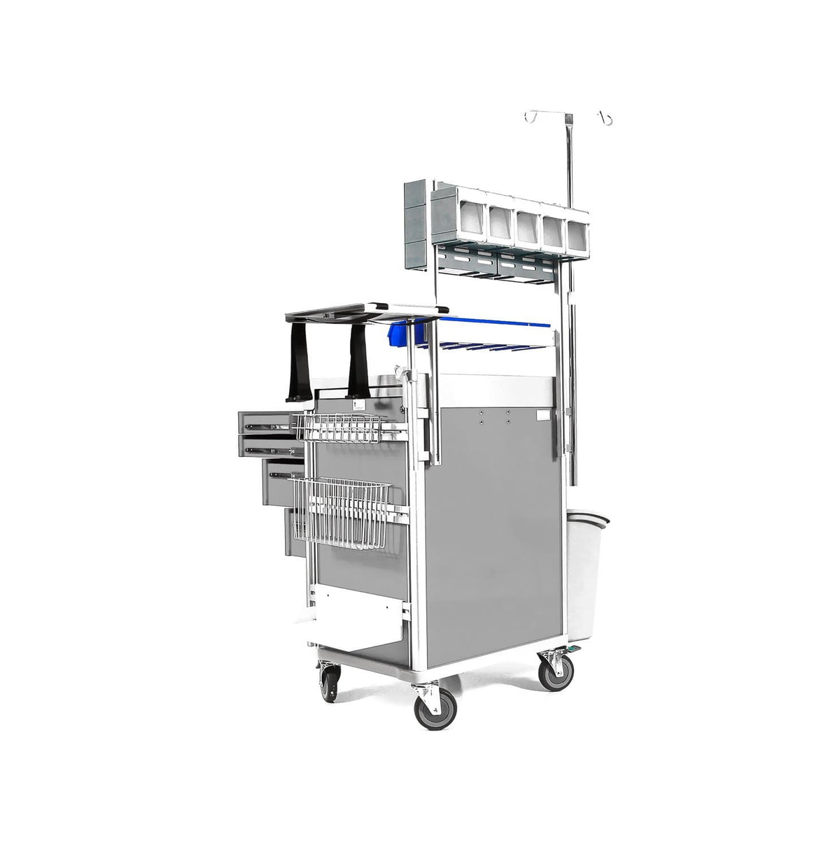 Clinicart 34inch Emergency Cart Silver