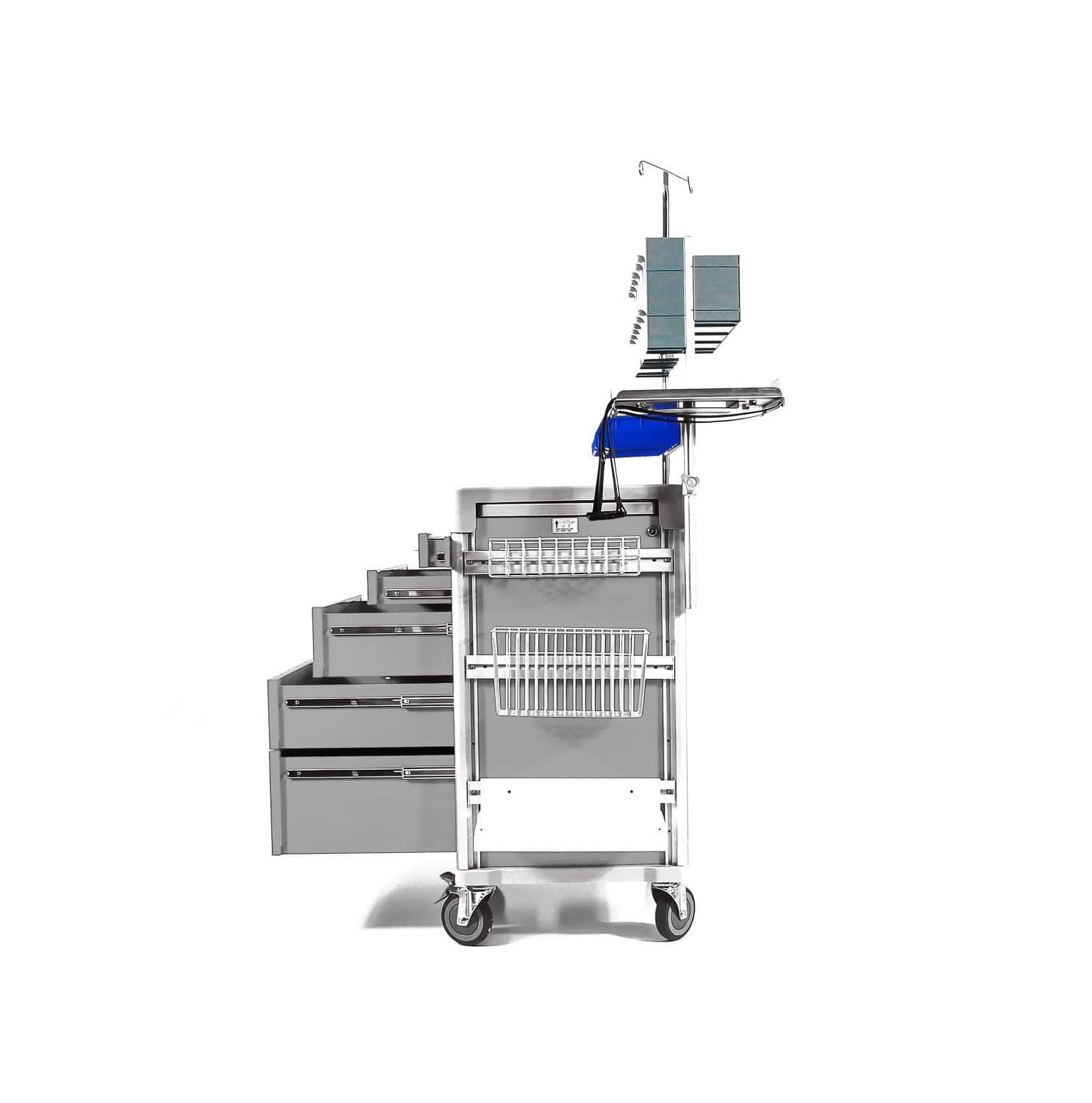 Clinicart 34inch Emergency Cart Silver