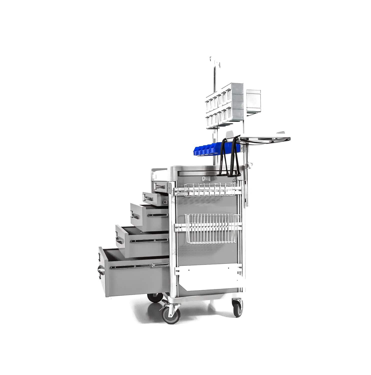 Clinicart 34inch Emergency Cart Silver