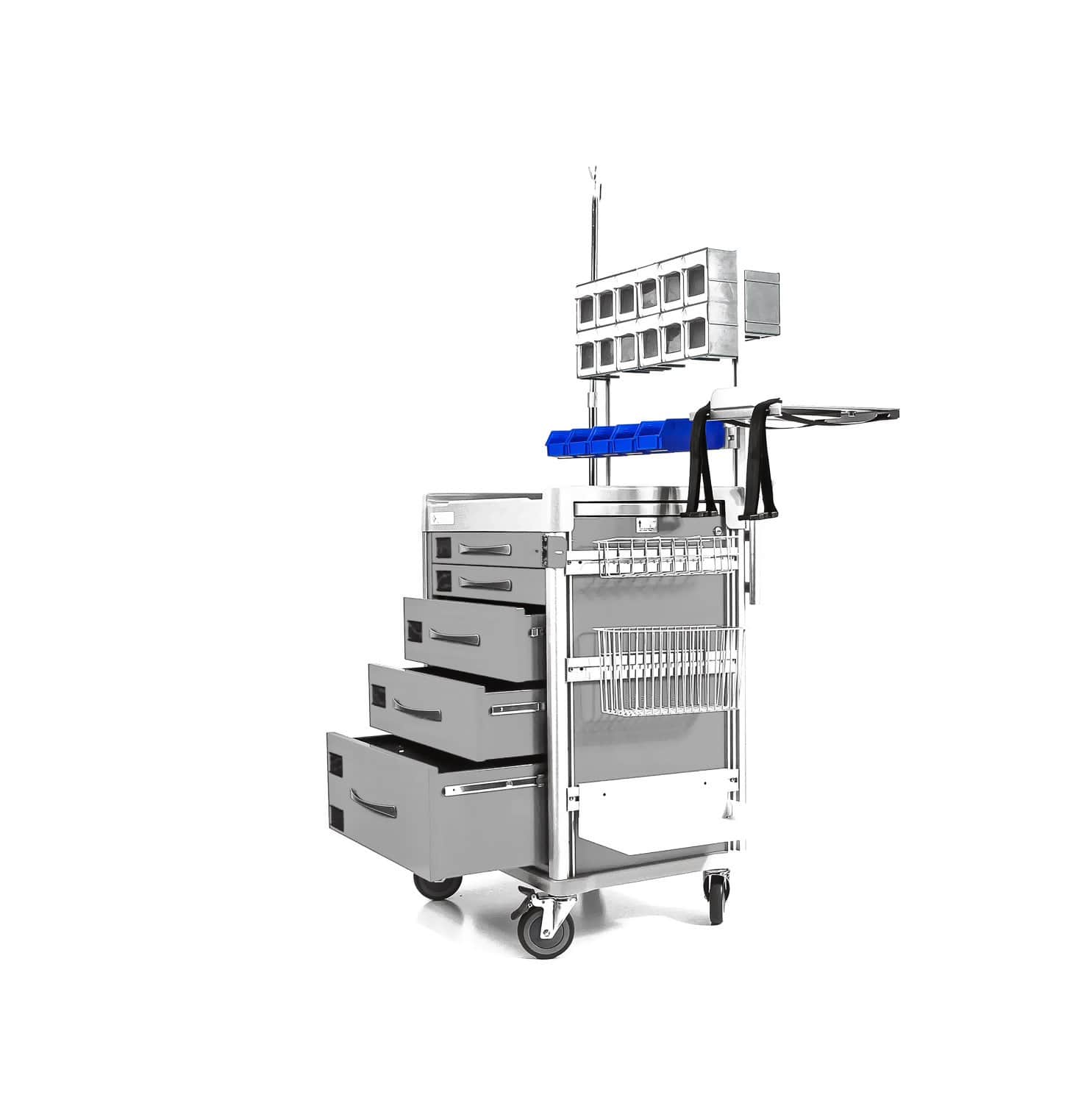 Clinicart 34inch Emergency Cart Silver