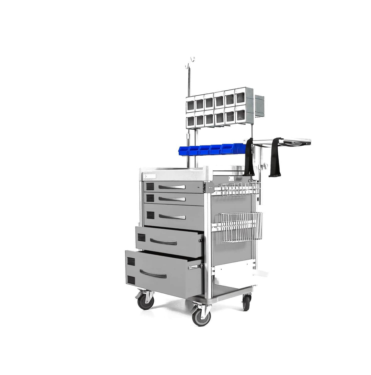 Clinicart 34inch Emergency Cart Silver